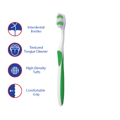 Picture of Easy Clean All In One Toothbrush - Green