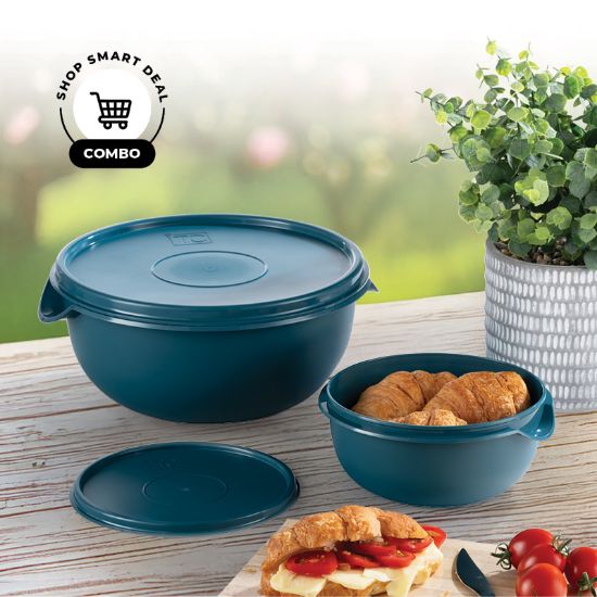 Picture of TC Ware Teal Bowls With Lid 1,25Lt + 5Lt