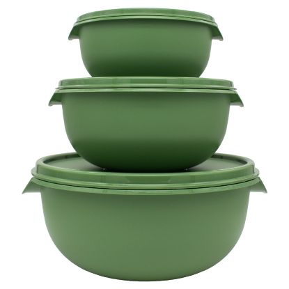 Picture of 3pc Bowl Set & Lids - Bamboo (1.25lt, 2.5lt, 5lt)