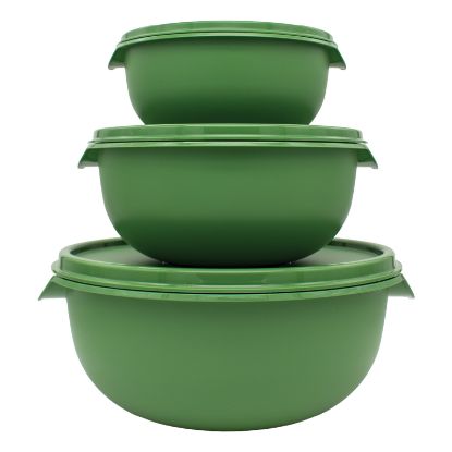 Picture of (WW67) 3pc Bowl Set & Lids - Bamboo (1.25,2.5,5Lt)